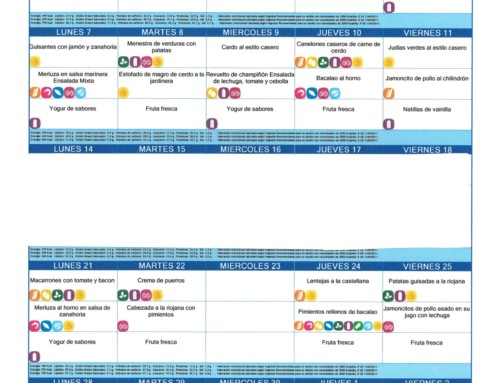 MENÚ DE ABRIL 2025